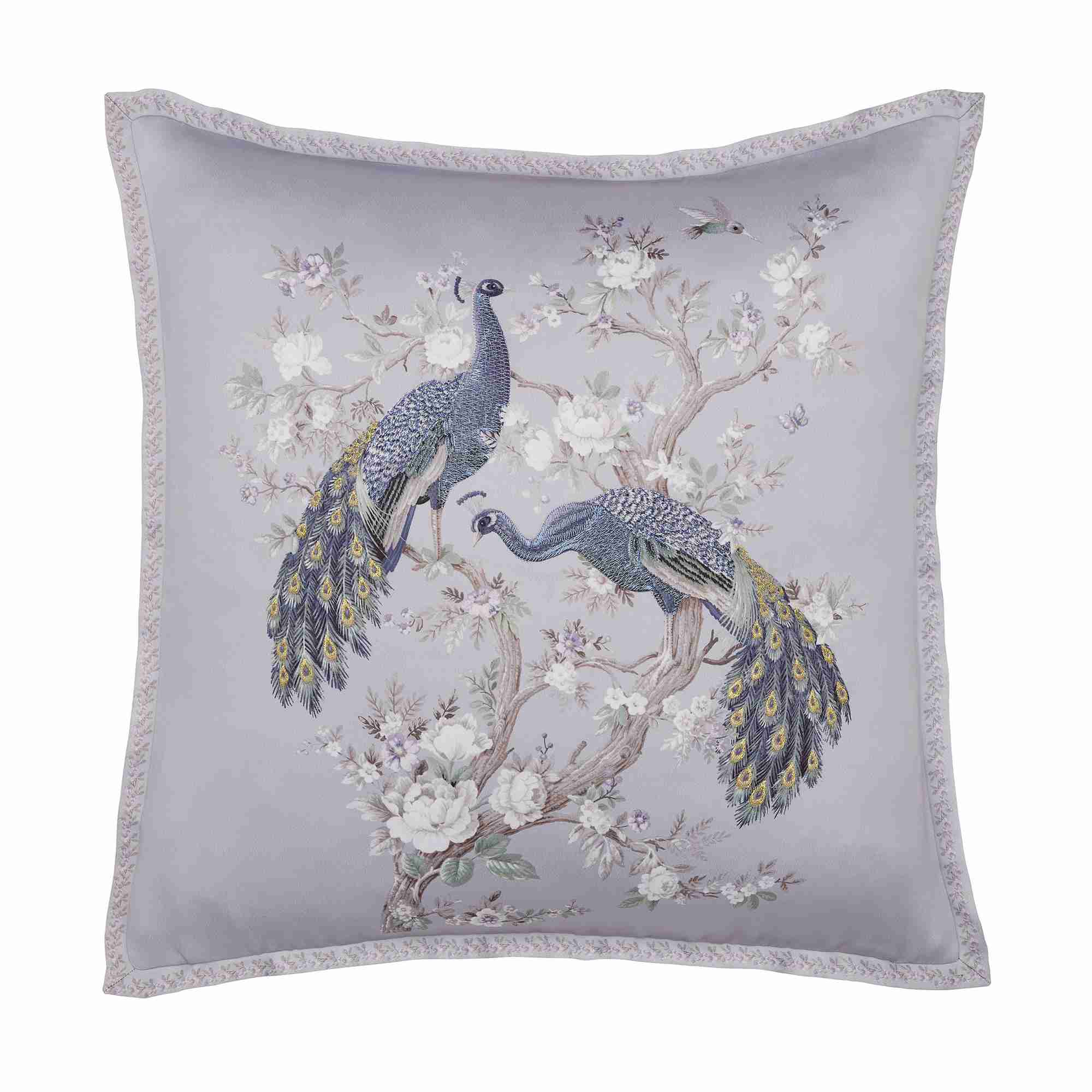 Belvedere Cushion By Laura Ashley In Pale Iris Purple